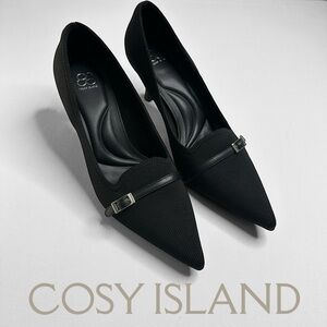 Cosy Island Elegant Charm Pointed Toe Heeled Pumps black women’s dress shoe 8.5